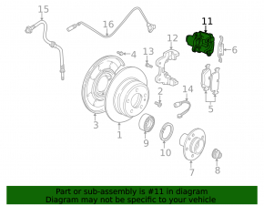 Rear left brake caliper for BMW X3 E83 03-10