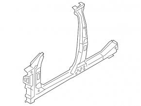 The central left body pillar of BMW 7 G12 16-22 is sawn off