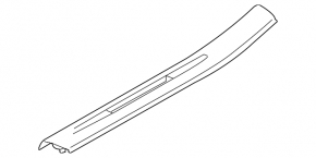 Door sill trim front left BMW X5 F15 14-18 black with chrome insert
