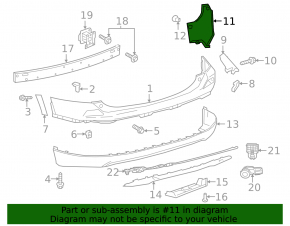 Rear bumper mount lower left Toyota Rav4 16-18 rest seal