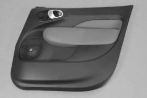 Door trim card front right Fiat 500L 14-17 black with brown insert