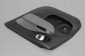 Door trim card front right Fiat 500L 14-17 black with brown insert