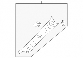 Front pillar trim left Lexus UX200 UX250h 19- black