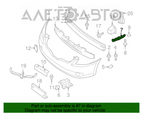 Right front bumper mount for Nissan Altima 2007-2012