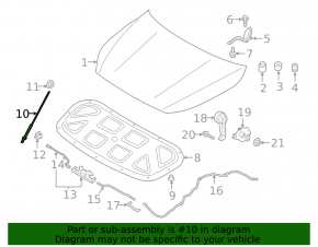 Bonnet support stick Kia Forte 19-24