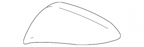 Left side mirror cover for Toyota Highlander 20-25
