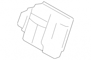 Backrest of the rear row of seats, 2nd row, right, Nissan Murano z52 19-23 without AIRBAG, black cloth (velour), for cleaning