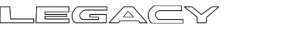The LEGACY emblem on the trunk lid of the Subaru Legacy 10-14