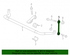 Front stabilizer link left Porsche Cayenne 958 11-17