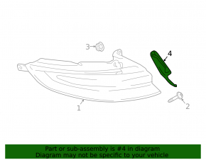 Left inner headlight trim for Porsche Panamera 17-23