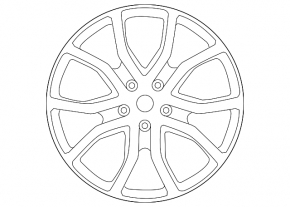 Set of wheels R21 x 11J ET58, R21 x 9.5J ET46 Porsche Cayenne 19-23 black, with tires, caps and sensors, curb