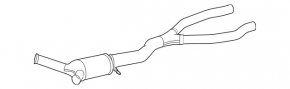 Exhaust line middle part Mercedes GLS-class X166 15-19 AWD 3.0