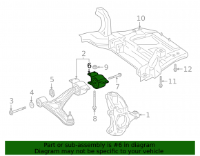 Lower control arm silent block, front left, Mercedes X247 GLB 20-26, with bracket