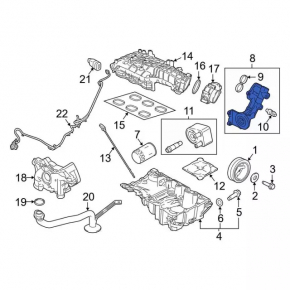Oil Filter Housing Ford Mustang mk6 15-17 3.7