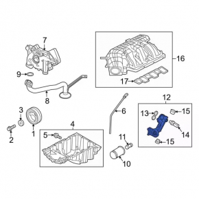 Oil Filter Housing Ford Mustang mk6 15-17 3.7