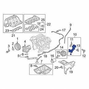 Oil Filter Housing Ford Mustang mk6 15-17 3.7
