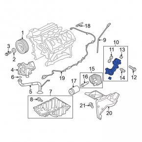 Oil Filter Housing Ford Mustang mk6 15-17 3.7