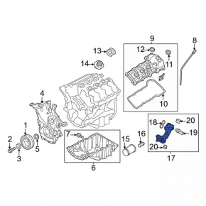 Oil Filter Housing Ford Mustang mk6 15-17 3.7