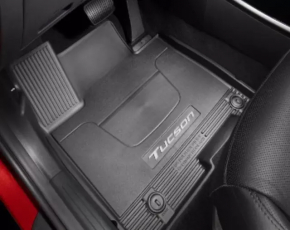Set of floor mats for Hyundai Tucson 22-25, black rubber