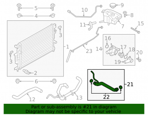 Cooling pipe metal Lincoln MKZ 13-16 3.7