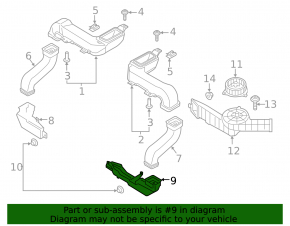 Battery Cooling Duct Lower Left Lincoln MKZ 13-20 Hybrid