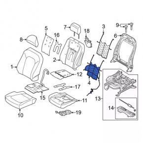 Lincoln MKZ 13-20 Driver's Seat Lumbar Support