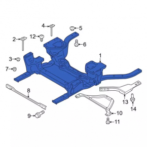Front subframe for Ford Mustang mk6 15-23 3.7, 5.0