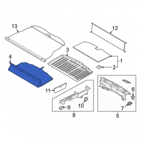 Ford Explorer 20 Spare Wheel Trunk Floor - Black