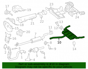 Rear muffler with barrel Mercedes CLA 250 17-19 AWD