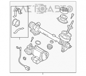 Steering rack VW Passat b7 12-15 USA EPS with OEM rods