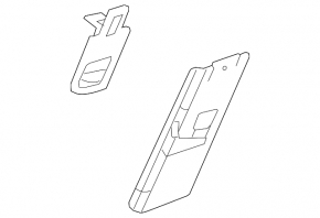 Center pillar trim upper belt right GMC Terrain 10-17 gray