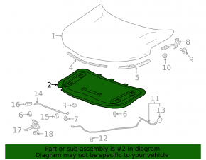 Chevrolet Equinox 18-21 LYX Hood Insulation
