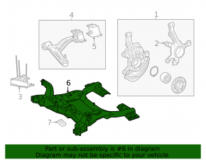 Front subframe Mercedes GLA 14-20