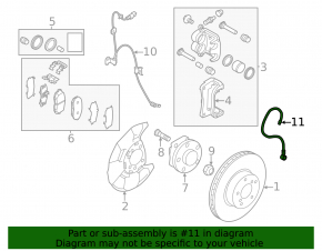 Brake hose front left Subaru Impreza WRX GH 08-11 2.5T