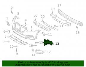 Left fog light bracket for Nissan Kicks 18-20