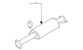 Exhaust line middle part Hyundai Sonata 11-14 2.4 with catalytic converter