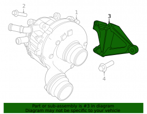 Left supercharger compressor bracket for Volvo XC60 22-23 B6