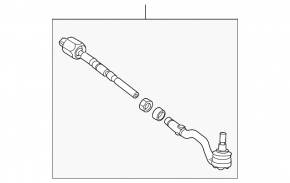Steering rod with tip left BMW X5 E70 07-13