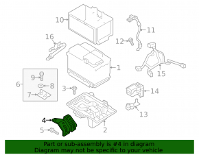 Battery tray bracket for Hyundai Tucson 19-21