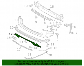 VW Atlas 21-23 rear bumper lip trim