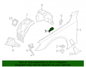 Front right wing bracket BMW 7 G11 G12 16-22