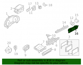 Climate control Audi A6 C7 16-18 for 4 zones with seat heating and ventilation