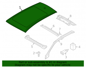 Metal roof for Audi Q8 19-25 with panoramic windows