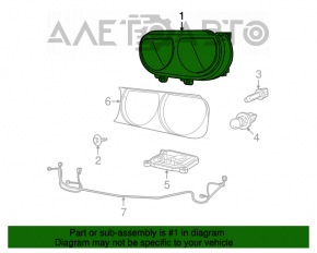 Left front headlight assembly for Dodge Challenger 2014 xenon