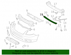 Subaru Tribeca B10 08-14 Front Bumper Reinforcement Cover