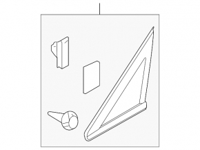 Subaru B10 Tribeca front left window with fixed glass