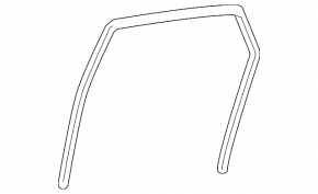 Rear right window seal for Toyota Prius V 12-17