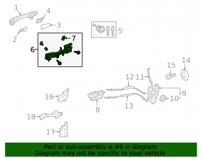 Front right door handle mechanism for Toyota Prius 50 16-22