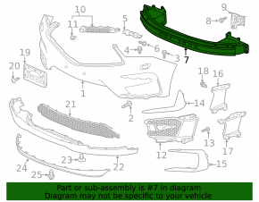 Front Bumper Reinforcement for Acura RDX 2019-25, 2022-25, 2022-24