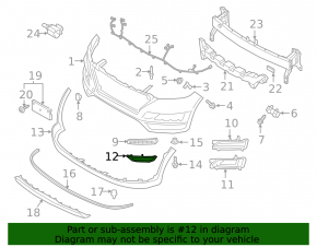 Front bumper grille left Hyundai Tucson 19-21 structure